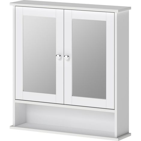 Levede Bathroom Mirror Cabinet Storage Toilet Cupboard Wall Mounted Shelves (1/5)