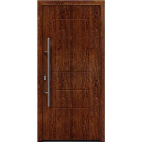 Hörmann Ecostar Haustür "ISOPRO IP 015", dark oak, 110 x 210 cm (B x H), DIN Links