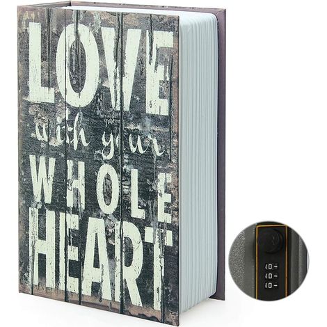 LaBlanc Diversion Book Box, cassaforte per dizionario segreto con combinazione di sicurezza/chiave (combinazione, amore)