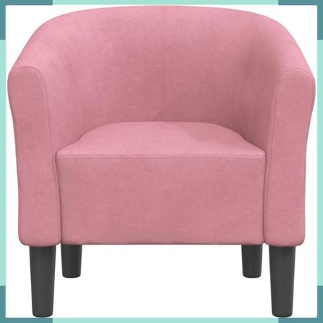 356446 Chaise cabriolet rose velours (1/5)