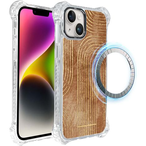 Custodia Ibiza DropGuard Ultra per iPhone 14 Plus con MagSafe, Boho e linee geometriche (1/5)