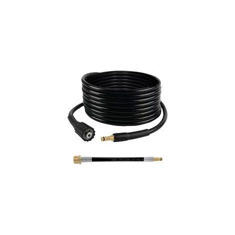 Manguera de alta presión de 6 m con adaptador Quick Click, compatible con el modelo Kärcher M22. - Crezuo