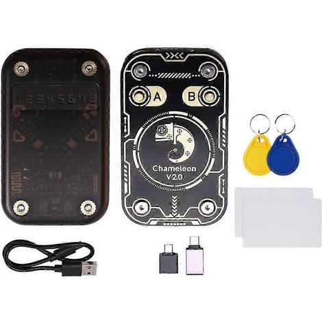 Simulateur de lecteur de puces intelligentes RFID Chameleon V2.0, copieur NFC Chameleon + 2 porte-clés UID/cartes CUID (12)