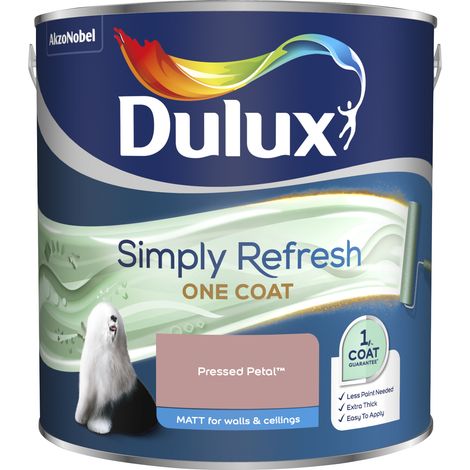 Dulux Simply Refresh One Coat Matt Emulsion Paint - 2.5L - Pressed Petal
