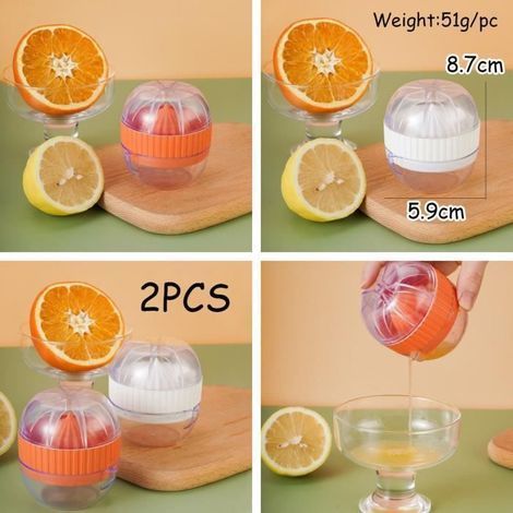 Presse-agrume manuel,Presses à Citron amovible en plastique,Presse à jus portable transparent,pour (1/3)
