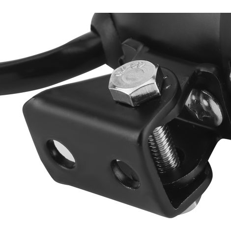 Phare arrière LED universel pour moto 12V, boîtier noir avec lentille rouge, inclut vis de fixation