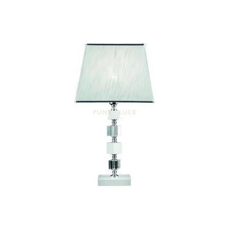 LUME/G LIVIA LUME 1 LUCE BIANCO- TRASPARENTE E CROMO ATTACCO E27 CON PARALUME L.33CM
