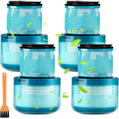 (4 pièces) V15 Detect Absolute Filtre de Rechange pour Dyson V15 Detect Complete, V15 Animal, Filtres à Vide pour Dyson V11 SV14, Remplacer Réf. 970013-02, Kit de 4 filtres, Lavable et réutilisable