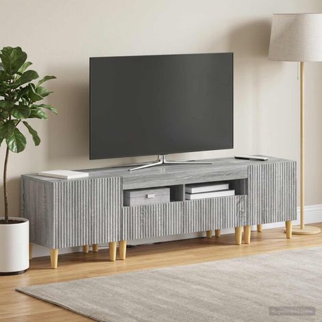 vidaXL 3 Piece LED TV Cabinet ARNHEM 3 pcs Grey Sonoma Engineered Wood (1/5)