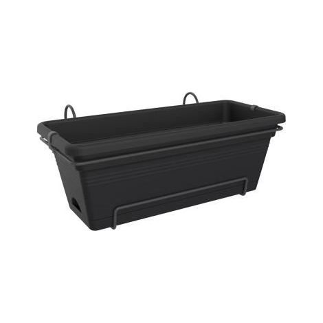 Jardinière Green Basics Xl Noire Jardinière Modulable Xl Noire Pour Balcon Et Terrasse - Elho (1/4)