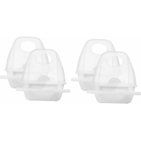 Ensemble de 4 abreuvoirs blancs pour perroquets et oiseaux, système d'hydratation pour cages ou élevage domestique.-AquaForge (1/5)