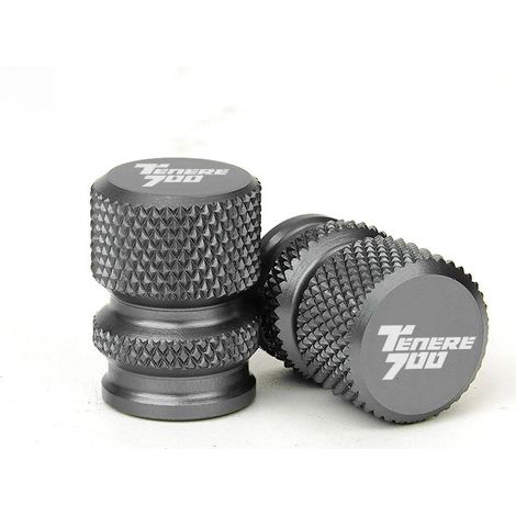 Bouchons de soupape gris compatibles avec Yamaha Tenere 700 (2019-2023) : accessoires moto, extension de béquille latérale, coussinet élargisseur pour Tenere 700 Maxpower. (1/4)