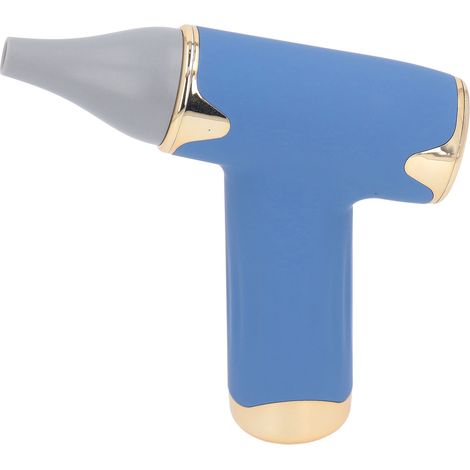 Sèche-cheveux électrique 60 W, 4 vitesses, sans pales, batterie 1100 mAh, souffleur de poussière portatif, bleu (1/5)