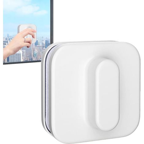 Outil de Nettoyage de vitres magnétiques,nettoyant de vitres magnétiques Essuie Glace Double Face,Nettoyeur de vitres magnétique Double Face, Outil de Nettoyage de vitres pour Lunettes à (1/5)
