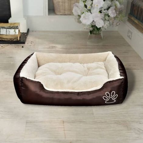Lit chaud pour chiens avec coussin rembourrée L (1/5)