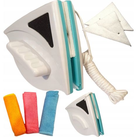 SET DI PULIZIA MAGNETICA PER VETRI DA 5-12 MM, DOPPIA FACCIA
