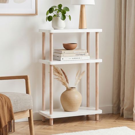 Étagère sur pied Nampernu 62 x 40 x 18 cm blanc [en.casa] (1/5)