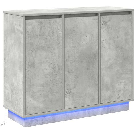 Maison Exclusive - Madia LED Grigio cemento 90 x 32 x 75 cm Legno multistrato