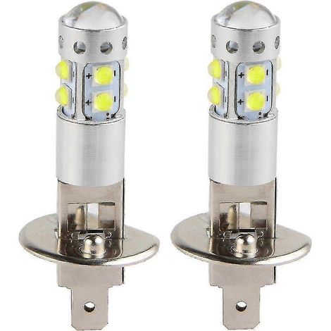 Ampoule antibrouillard 50 W 6000 K pour voiture, conversion LED ultra-lumineuse, lumière blanche (H1 H1 24 V LED+LED)