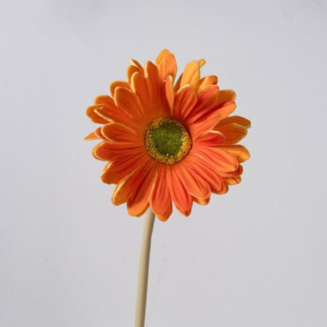 Fleur Artificielle - Marguerite - Tige Flexible En Fil Métallique Recouverte De Plastique Vert - Hauteur 38,5 Cm - Diamètre Tête 8,5 Cm - Pour Décoration Intérieure Mariage Bureau - Lot De 10 (1/5)
