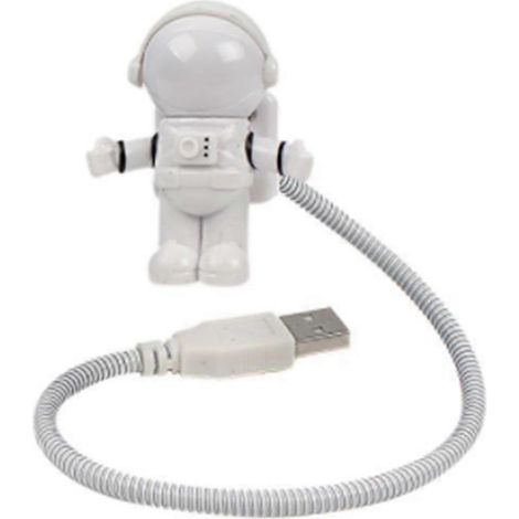 Veilleuse LED USB en forme d'astronaute, portable, réglable et pliable, pour ordinateur portable. Lampe originale d'astronaute. (1/5)