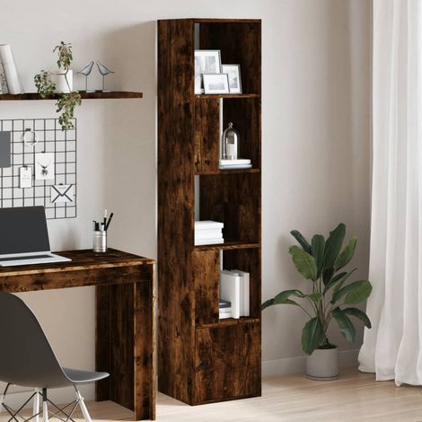 vidaXL Bookcase Smoked Oak 40x36x189 cm Engineered Wood (1/5)
