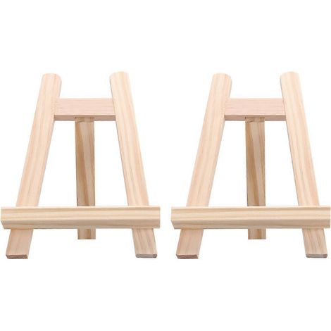 Lot de 2 chevalets en bois de 15 x 20 cm pour artistes, supports de table réglables, présentoirs pour calendriers et objets pour enfants.-20X15cm (1/3)