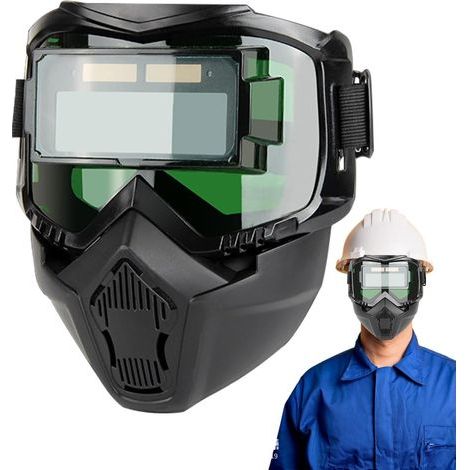Casque de soudage à assombrissement automatique, visière de protection amovible, casque de soudage robuste de 29 cm (11,42 pouces) pour le traitement des métaux en usine, usage professionnel par soude (1/5)