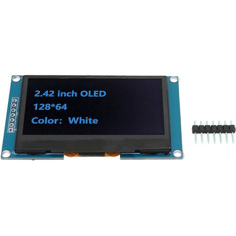 Displaymodul 2,42 Zoll mit organischer Leuchtdiode, SPI-Seriell-Schnittstelle, SSD1309-Treiber-IC für DIY-Projekte (MRA091C)