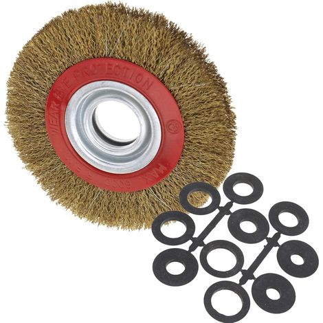 150mm 6" Brosse Roue de Polissage Acier Inoxydable de Broyeur Banc pour Bagues Adaptation Polonaises et Réducteur (1/4)