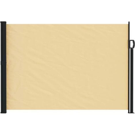 Store latéral rétractable, couleur sable, 300 x 160 cm, en polyester (1/5)