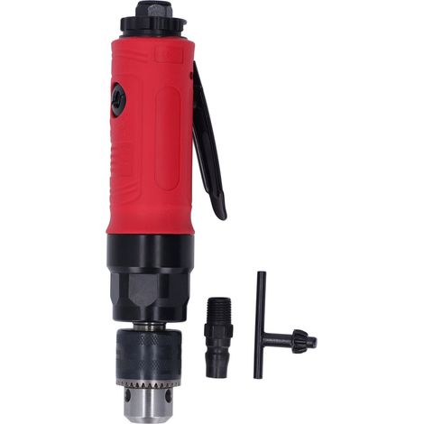 Perceuse pneumatique 3/8po avec poignée droite, outil de forage à air décéléré 2500tr/min, clé incluse (1/5)