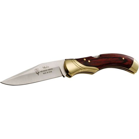 Taschenmesser Muela GL GL-10NL Serie mit Schloss, Klinge 9,5 cm, Caches aus Paloviolettholz und Messing, 190 Gramm Gewicht + Mehrzweck-Geschenkkarte