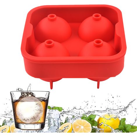 Moule À Glace Sphérique - Pour Whisky Et Cocktails - 6 Compartiments - En Silicone Alimentaire - Diamètre 5,5 Cm (1/5)