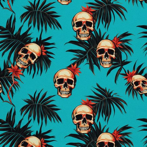 Tela Oxford decorativa para exteriores - Motivo de calavera I DX4488 (1/5)