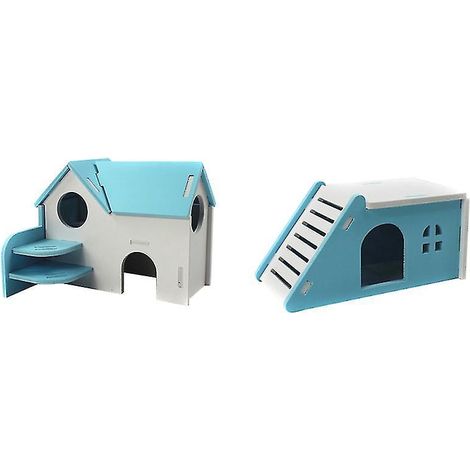 Lot de 2 maisons pour hamsters en PVC