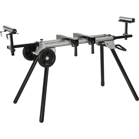 Support universel pliable pour scie à onglets DURHAND avec distance de travail réglable, facile à transporter et à ranger, 123,5-245 x 73 x 96 cm, noir (1/5)