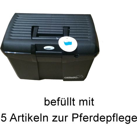 CATAGO Pferde Putzbox mit Zubehör - schwarz (1/3)