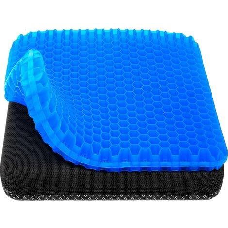 Coussin de siège en gel, coussin de siège rafraîchissant (extra large et épais), design en nid d'abeille respirant, coussin de chaise de bureau/fauteuil roulant/siège de voiture, 30 x 26 x 2 cm (1/5)