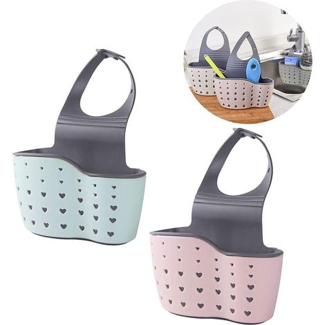 Escurridores de cocina, escurridor de platos, cesta para fregadero, estante para guardar utensilios de cocina, jabonera (rosa y verde)