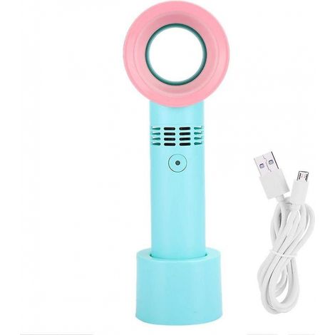 BEBUSINGOTO Ventilador sin aspas, miniventilador portátil recargable por USB, ajuste de tres velocidades, enfriador de aire personal para escritorio (verde) (1/5)