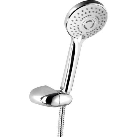 ERICA Barre de douche coulissante, support de pomme de douche pivotant, Chrome (1/5)