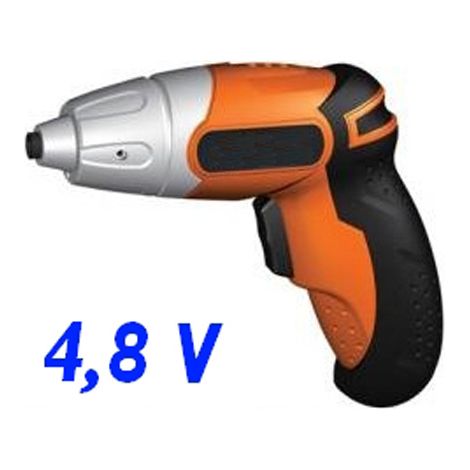 Avvitatore/Cacciavite a batteria 4,8V completo di inserti