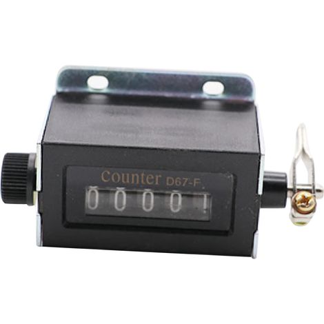 Compteur mécanique à 5 chiffres, boîtier métallique ignifugé, réinitialisable manuellement avec ressort (1/5)