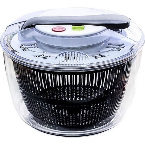 Centrifugadora de ensaladas, secador grande de frutas y verduras, diseño de secado rápido, escurre la lechuga fácilmente para obtener ensaladas más sabrosas y una preparación de alimentos más rápida -