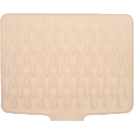 Tapis Égouttage Silicone avec Bordure Évacuation Résistant Chaleur Anti-fuites et Antidérapant pour Plan de Travail ou Évier de Cuisine (1/5)