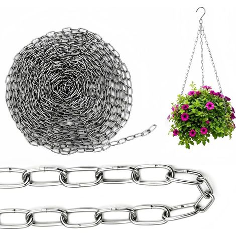 10 M X 1.5mm Chaine Acier Inoxydable 304 Bricolage Chainette Acier Inoxydable, Chaîne En Acier Inoxydable, Chaîne pour Suspendre Solide Et Robuste pour Chaîne De Séchage, Plantes Suspendues (1/5)