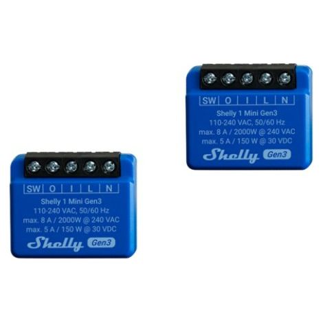Intelligenter Controller Shelly 1 Mini Gen3 Wi-Fi Bluetooth 2000 W (1/2)