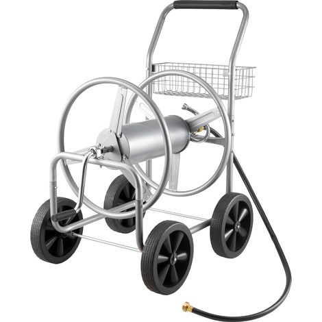 VEVOR Carrello Avvolgitubo per Giardino, Carrello Avvolgitubo per Tubi ad Alta Pressione Capacita 12192 cm/7620 cm, Telaio in Acciaio Q235A, per Irrigazione Lavaggio Auto Giardinaggio, Senza Tubi