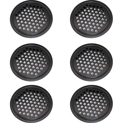 Grille aération VMC 60mm – Lot de 6 pièces – Acier inoxydable étanche et désodorisant – Pour armoires et salles de bain